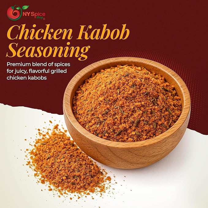 NY Spice Shop Chicken Kabob Seasoning - 6 Ounce Spicy Chicken Breast Kabob Mediterranean Spicy Smoked Chili Seasoning - Natural Gyro Greek Spice Pepper