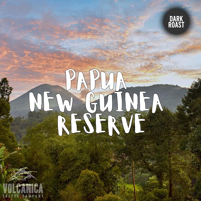 Papua New Guinea Reserve Coffee, Dark Roast, Ground, Fair Trade, Fresh Roasted, 16-ounce