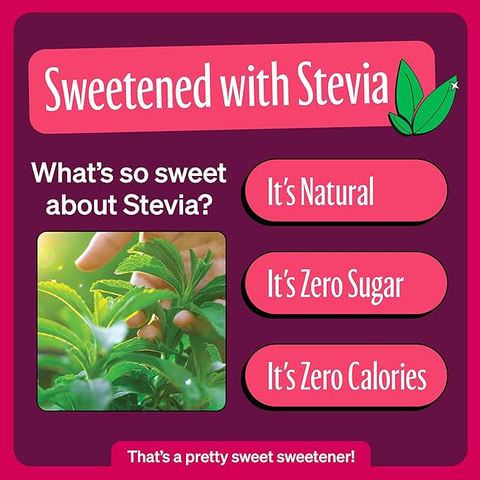 Zevia Zero Sugar Soda, Black Cherry, 12 oz Cans (8-Pack) ??Naturally Sweetened, Non-GMO Project Verified, Gluten-Free, Vegan