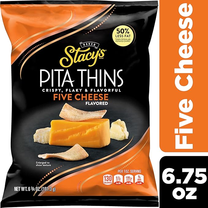 Stacy's Pita Thins, Five Cheese, 6.75 oz Bag