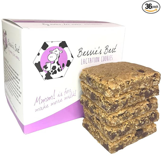 Bessie?셲 Best Lactation Cookies | Lactation Support | Oatmeal Peanut Butter Chocolate Chip | Increase Milk Supply | Breastmilk Boosting Cookies | Breastfeeding Snacks | 3 Dozen