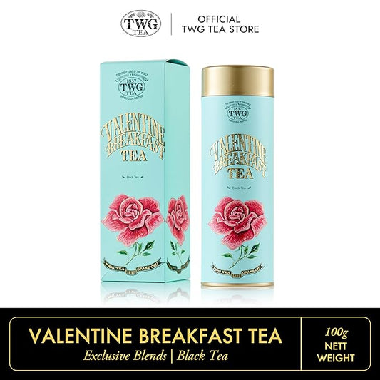 TWG Tea | Valentine Breakfast Tea | Black Tea | Sugar Pearls & Berries | Haute Couture Tin, 100g | Gift Set