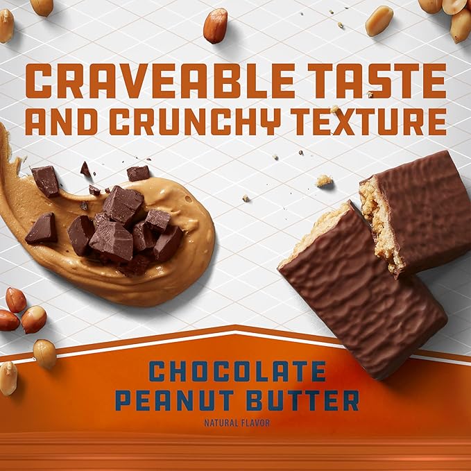 CLIF BUILDERS Protein Bars - Chocolate Peanut Butter Flavor - 20g Plant Based Protein - Gluten Free - Non-GMO - Low Glycemic - No Artificial Sweeteners - Value Pack, 2.4 oz. (12 Count)