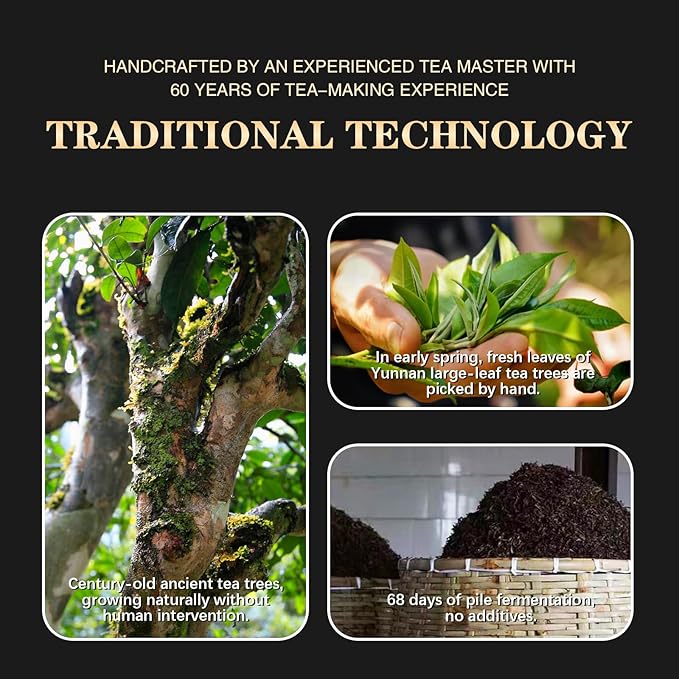 XIXICHA Pu-erh Tea Brick 2016Yr Aged Fermented Black Tea Ripe Pu er Yunnan Menghai Palace Puer Chinese Tea 500g(250g*2) ???????’뙳 ??„젚 ?…묈??먩돈若ュë»?????"<div>