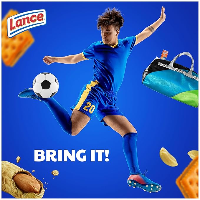 Lance Sandwich Crackers, ToastChee Peanut Butter, 10 Individual Packs, 6 Sandwiches Each