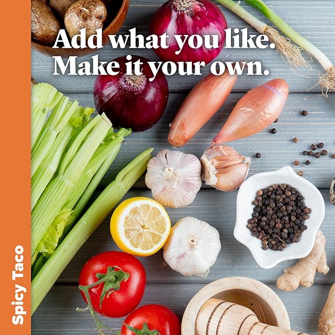 Keto Chow Spicy Taco | Keto Soup Base Powder | Nutritionally Complete | Low Carb | Protein Rich | You Choose The Fat | Single Meal