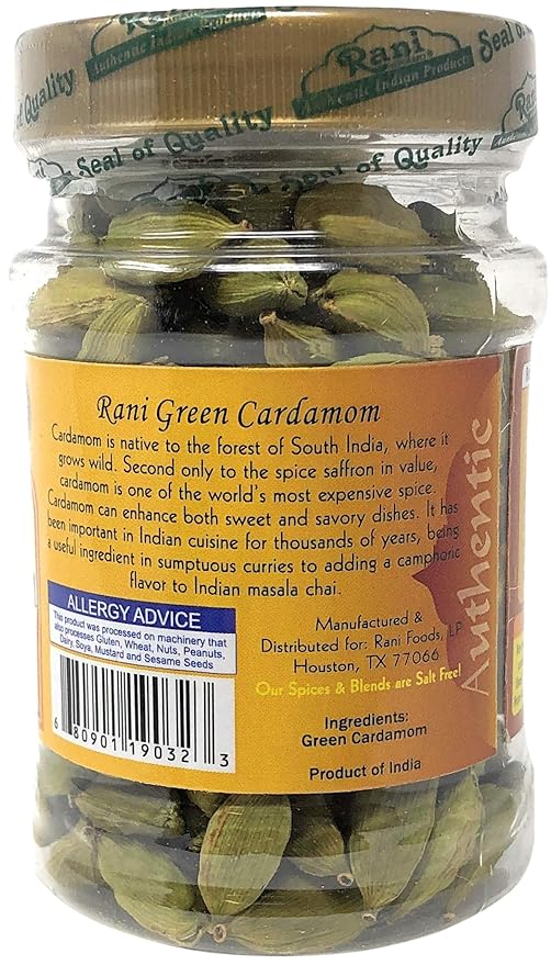 Rani Green Cardamom Pods Spice (Hari Elachi) 2oz (56g) PET Jar, Pack of 12 ~ All Natural | Vegan | Gluten Friendly | NON-GMO | Product of India