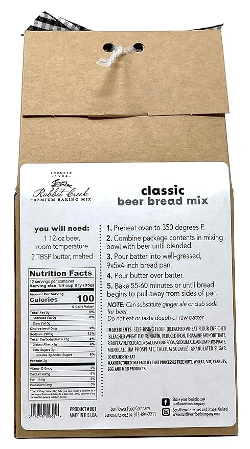 Rabbit Creek Beer Bread Mix Variety Pack of 2 ??Classic Beer Bread and Italian Herb Beer Bread Mix, Easy to Make, Breadmaker Not Needed