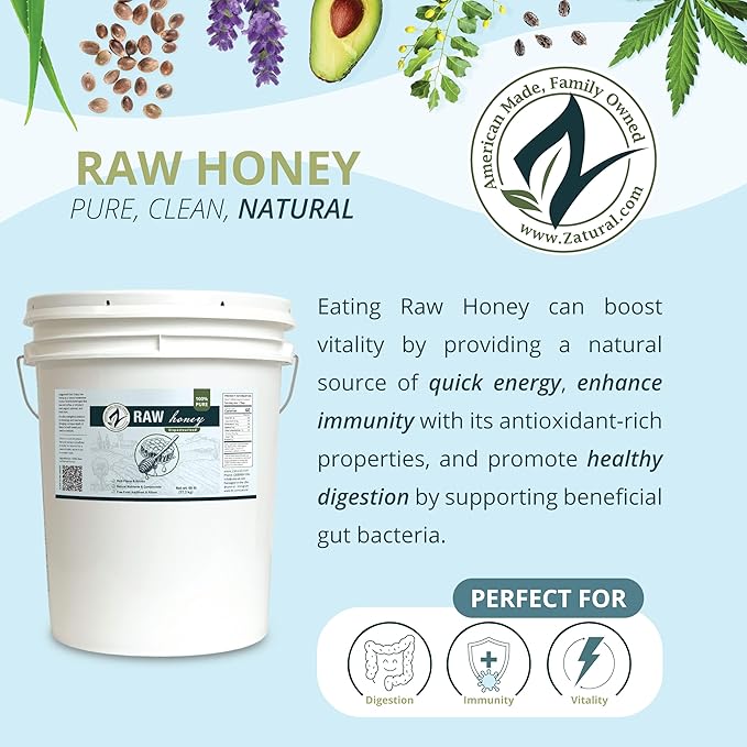 Honey Raw Fresh Air Idaho Grade A Light Amber Honey (60 Pound)
