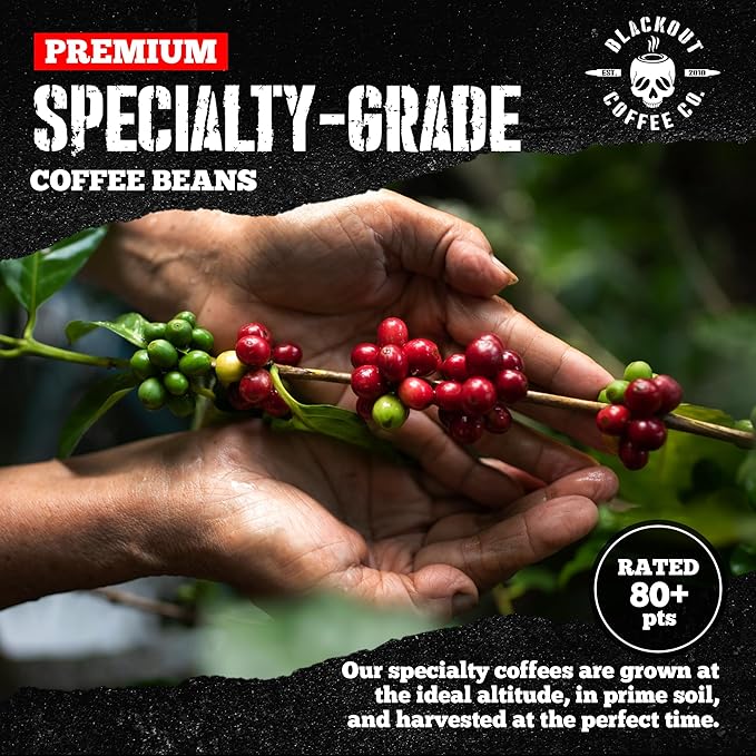 Blackout Coffee Morning Reaper Ground Coffee ??Medium Roast, Bold & Strong Flavor ??Freshly Roasted 12oz Bag, American Made