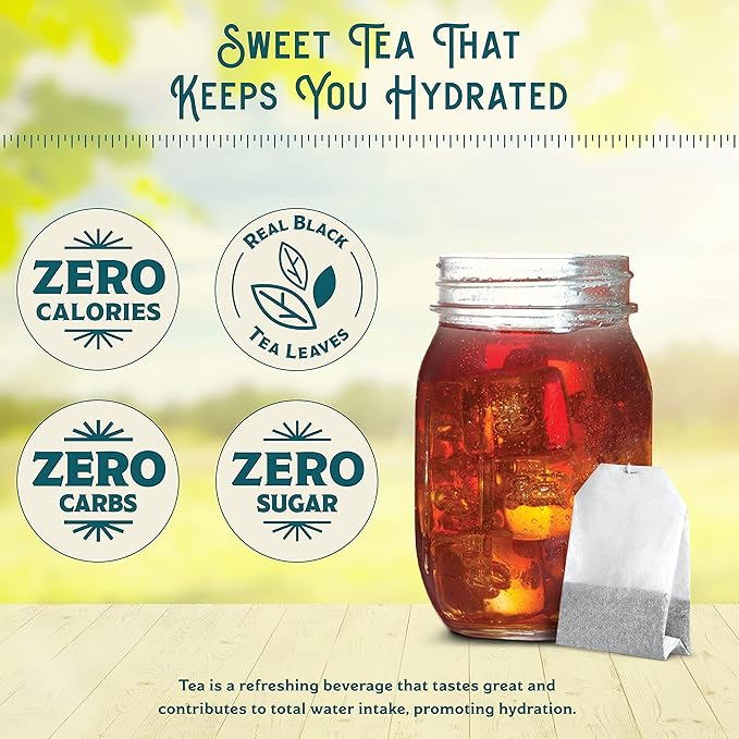 Southern Breeze Cold Brew Sweet Tea Variety Pack Iced Tea with Black Tea and Zero Carbs Zero Sugar, 20 Individually Wrapped Tea Bags, Pack of 4, Sweet Cherry, Blood Orange, Cranberry & Apple Cinnamon