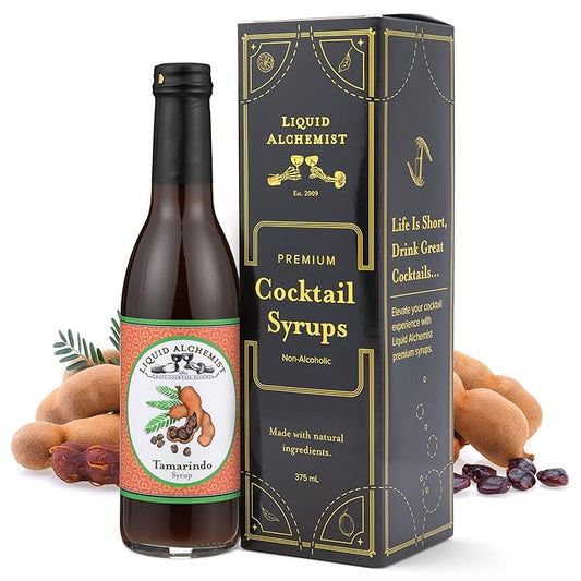 Liquid Alchemist Tamarind Syrup for Cocktails - Real Ingredients Make our Tamarindo Syrup the Perfect Spicy Margarita Mix - Made with Fresh Tamarind Puree & All Natural Tamarind Concentrate (12.7 oz)
