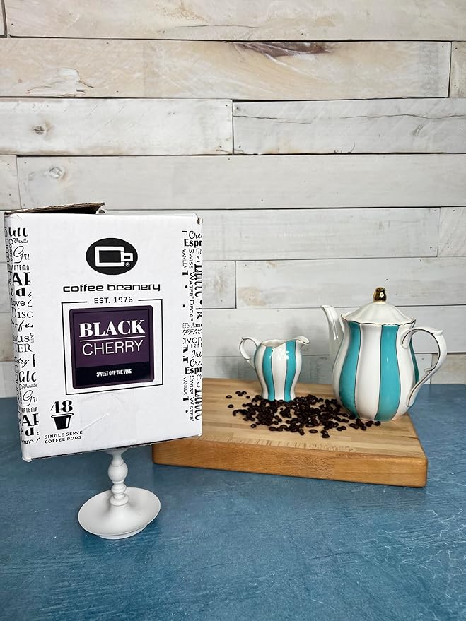 Black Cherry Coffee Pods by Coffee Beanery | 48ct Bulk Medium Roast Arbica Coffee