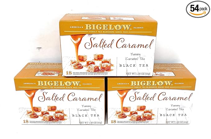 Bigelow Salted Caramel Black Tea 1.56 oz. 18 bags (pack of 3)