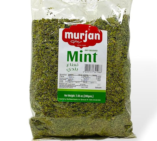 Murjan, Extra cleanPremium Dry Crushed Turkish Mint Leaves 7 oz Dried Mint Leaf, 7 Ounces