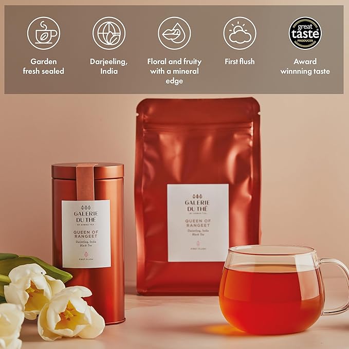 Galerie du Thé | Darjeeling first flush Black Tea | 150g loose leaf tea pouch | by Ahmad Tea