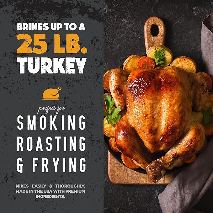 Grillaholics Chipotle Honey Bourbon Turkey Brine Kit – 16 oz Bag for Smoking, Roasting, Grilling & Deep Frying | Juicy Holiday & Thanksgiving Turkey