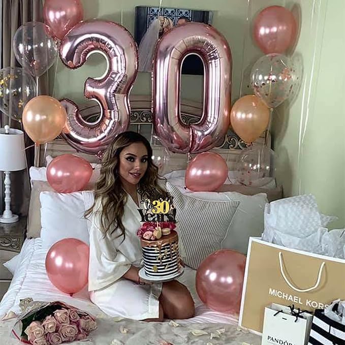 Rsstarxi 1 Pack Cheers to 30 Years Cake Topper Black Glitter Thirty Years Old 30th Birthday Cake Pick Decorations for 30th Birthday Wedding Anniversary Party Supplies