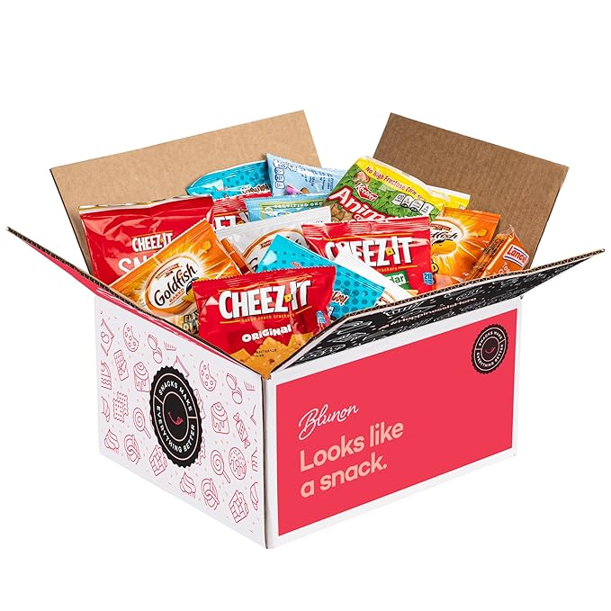 Crackers Variety Pack - Individually Wrapped Assortment - Sampler Bulk Care Package Gift Box - Snack Pack (40 Count)