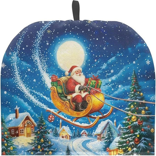 Santa Claus Warm Tea Cozy for Teapot Insulated Tea Pot Cover for Home Kitchen Accessories Cotton Tea Cozy Teapot Dust Protector Tea Cozies Covers for Christmas Decorative