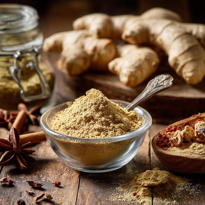 SavorSatch Ground Ginger Powder ??8oz Resealable Pouch | Kosher Certified, Non-GMO | Bold Flavor, Fine Texture | Indian Ginger Root | Ideal for Baking, Cooking, Smoothies, and Spice Blends