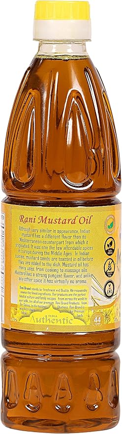 Rani Premium Oils Combo Set of 3 - Peanut Oil, Mustard Oil, Sesame Oil 16.9 Ounce (500ml) ~ Cold Pressed | 100% Natural | Kosher | NON-GMO | Vegan | Gluten Free
