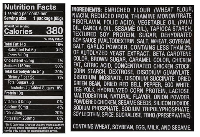 Nissin Cup Noodles Stir Fry Noodles in Sauce, Honey Sesame Chicken, 3.00 Ounce (Pack of 6)