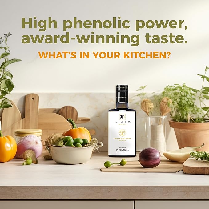 HYPERELEON ULTRA GOLD | Premium, Organic, Supremely High Phenolic, Greek Extra Virgin Olive Oil 100% Pure & Natural | Bio & Unfiltered | 120 Top Global Awards | 260ml (Pack of 2)