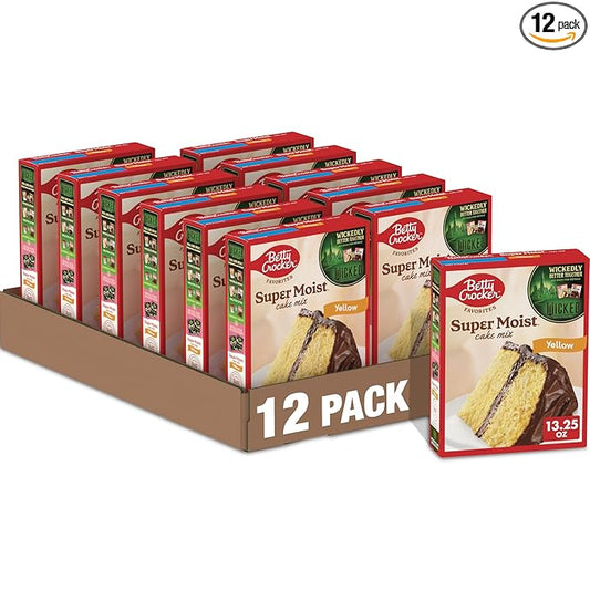 Betty Crocker Favorites Super Moist Yellow Cake Mix, 13.25 oz (Pack of 12)