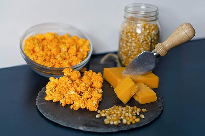 Pop?셄 Popcorn Cheddar Cheese Popcorn - 12 oz Cheesy Pop Corn Flavored Snacks for Movie Night or Family Picnic - Freshly-Popped and in a Resealable Bag