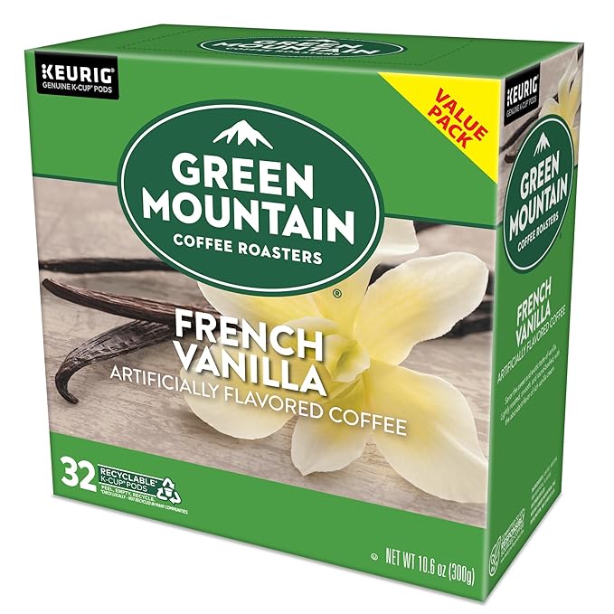 Green Mountain Coffee Roasters French Vanilla Coffee, Keurig Single-Serve K-Cup pods, Light Roast, 32 Count
