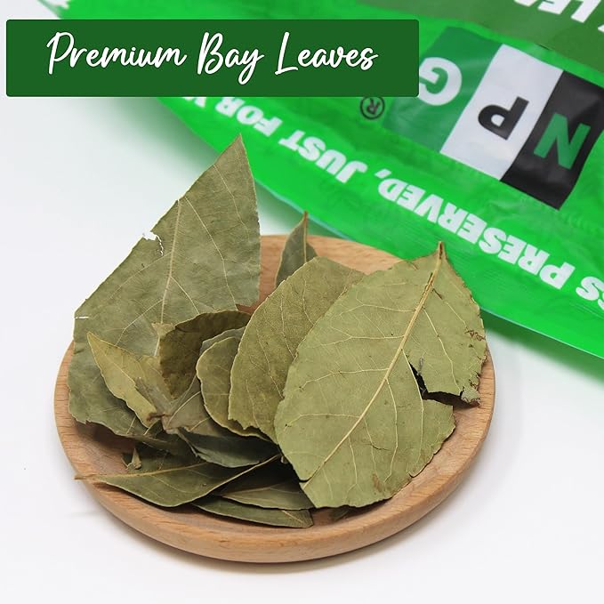 NPG Whole Bay Leaves 16 Oz, Dried Laurel Leaf, Aromatic Spice Herbs for Cooking Stew, Soup, Sauces, Seafood, Meat, and Vegetable Dishes