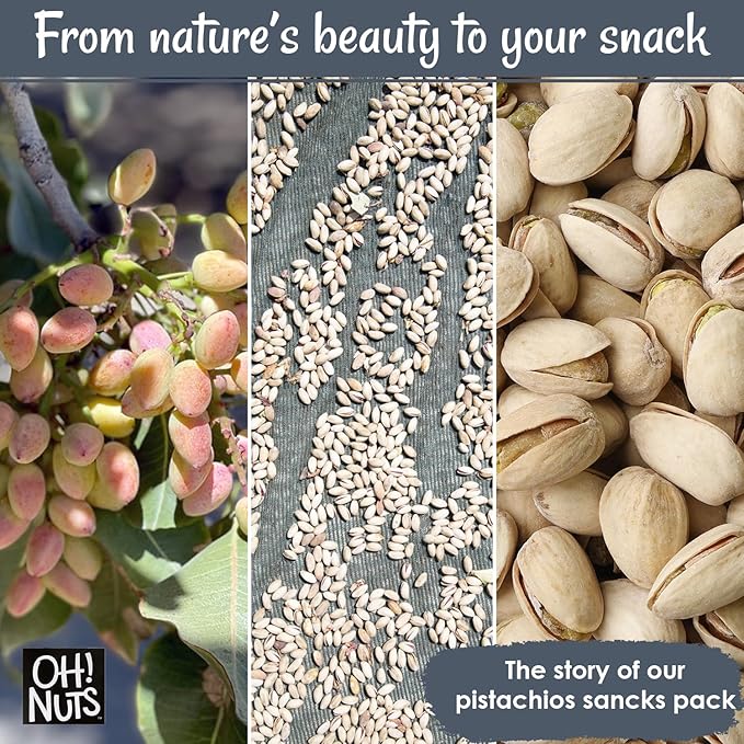Oh! Nuts Pistachios ??California Roasted Salted Pistachios, 2 LB Bag ??Premium Dry Roasted Nuts, Vegan, Gluten-Free, Kosher Snack