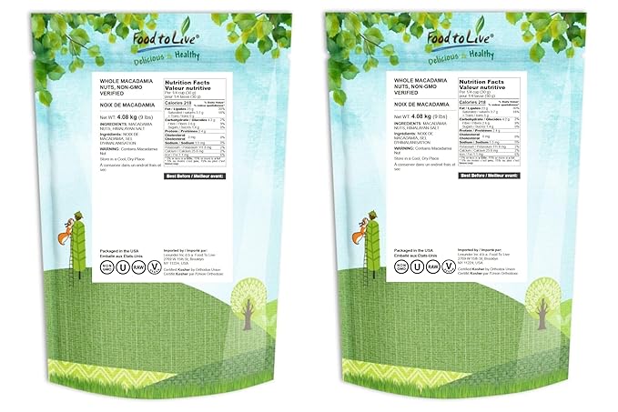 Whole Macadamia Nuts, 18 Pounds – Non-GMO Verified, Raw, Unsalted, Unroasted, Keto Friendly, Kosher, Vegan, Bulk, Great as Snack and for Baking, Good Source of Manganese, Thamin, and Copper