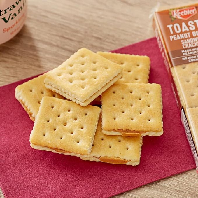 Keebler Toast & Peanut Butter Sandwich Crackers Snack Pack, 1.8 Oz (12-Pack)