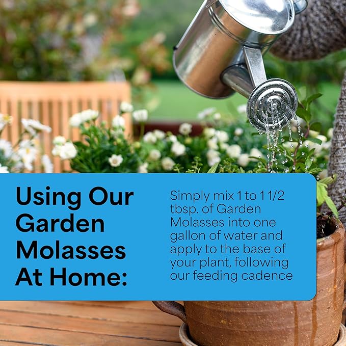 Grow More Garden Molasses for Plants with Yucca Extract - 1 Quart of USA-Made Horticultural Molasses to Boost Growth - Acts as a Soil Conditioner & Source of Essential Plant Nutrients
