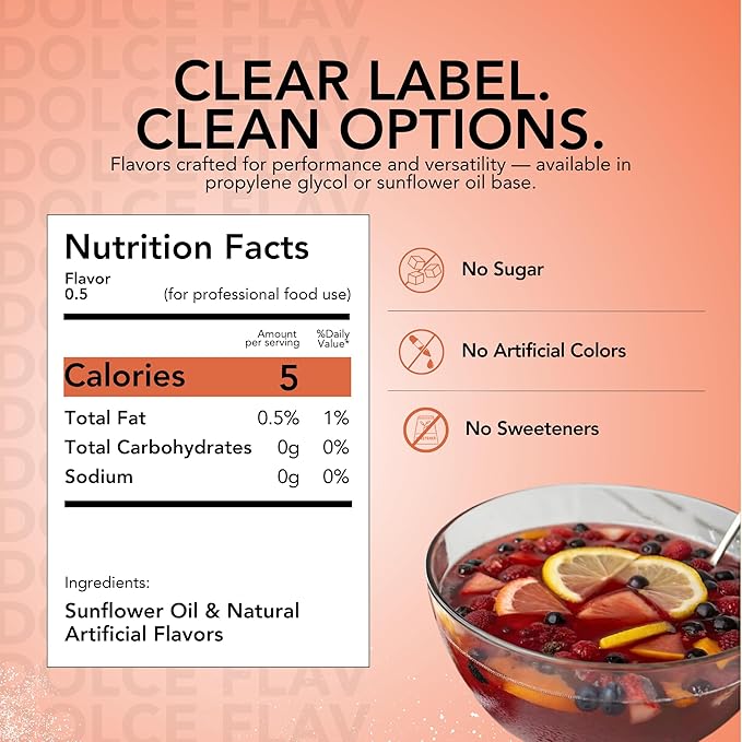 Dolce Flav Tropical Punch Extract ??2 Ounce Oil-Soluble Kosher, Sugar-Free, Concentrated Fruity Tropical Punch Flavoring for Baking, Smoothies & Desserts, Includes Measured Dropper