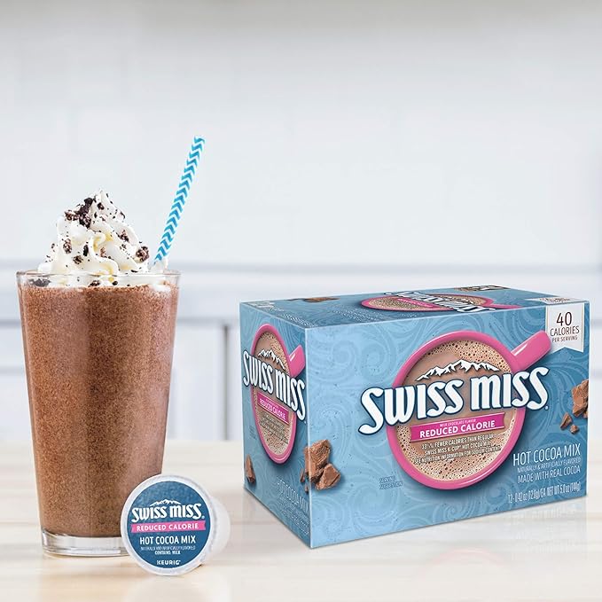 Swiss Miss Sensible Sweets Light Hot Cocoa, Keurig Single-Serve Hot Chocolate K-Cup Pods, 96 Count