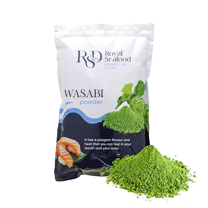 RSF ??Premium Wasabi Powder 2.2 LB (1kg) ??Real Japanese Horseradish Root ??Intense Heat for Sushi & Japanese Cooking ??Gluten-Free, Kosher