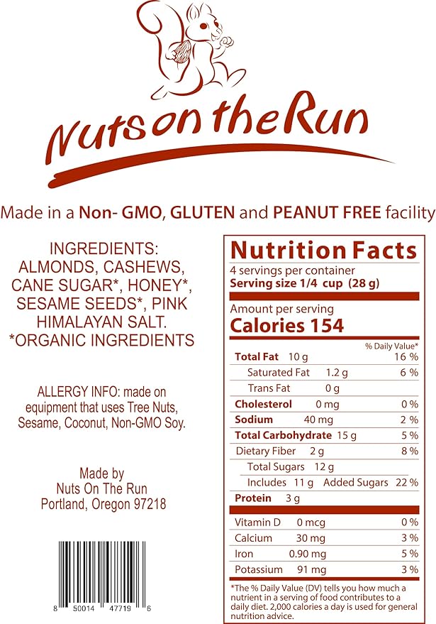 Honey Glazed Nuts - Kosher, Gluten-free, GMO-free - 4oz (PACK OF 3 BAGS), Satisfaction Guarantee