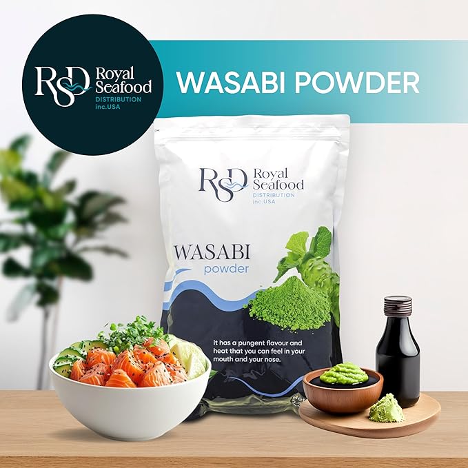 RSF ??Premium Wasabi Powder 2.2 LB (1kg) ??Real Japanese Horseradish Root ??Intense Heat for Sushi & Japanese Cooking ??Gluten-Free, Kosher