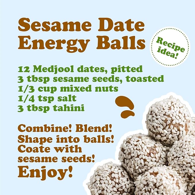 Food to Live - Hulled Sesame Seeds, 4 Pounds Whole Raw White Sesame Seeds, Kosher and Vegan, Unroasted, Bulk Sesame. High in Magnesium, Iron, and Calcium.