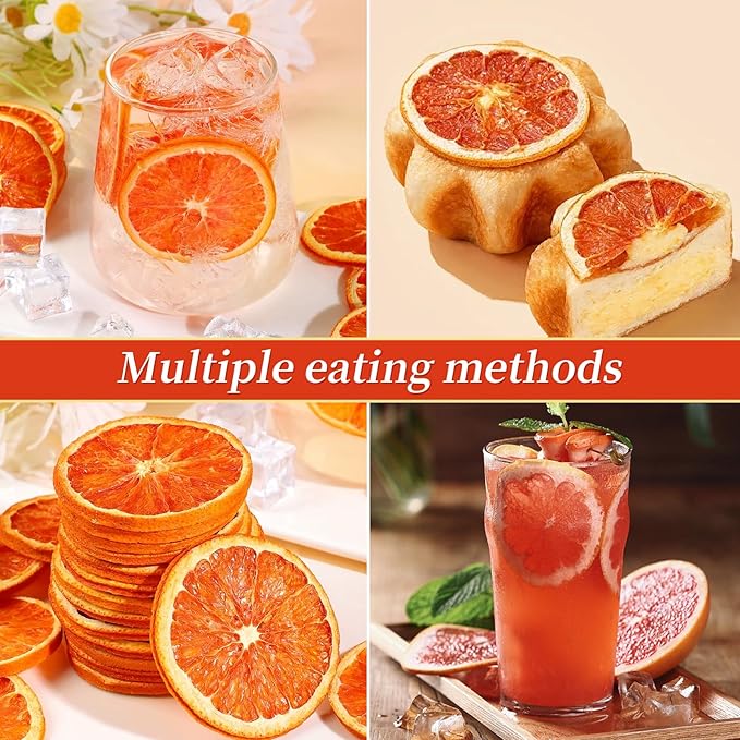 iGAOZM Dehydrated Blood Orange Slices,7.05oz/200g,Dried Blood Orange Slices for Cocktails,No Sugar Added,Dried Citrus Fruit,Dry Orange Wheels For Drink,Cake Decoration,Baking,Crafts