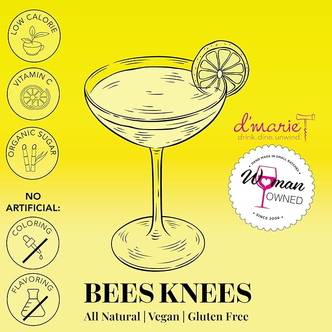 Frozen Cocktail Drink Mix - Each Bag Makes 10 Slushies - Bees Knees Drink Powder Pouches for Alcohol - All Natural Low Sugar Mixer, No Blender Needed, 3 Pack