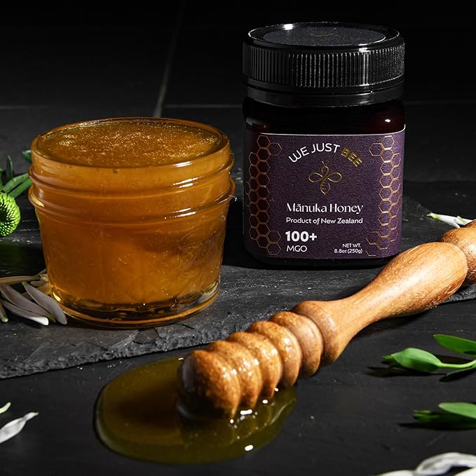 Raw Manuka Honey MGO 100+ | Premium New Zealand Honey – Supports Wellness with Natural Properties | 100% Pure, Sustainably Sourced | Ideal for Tea, Toast, & More – 250g/8.8oz