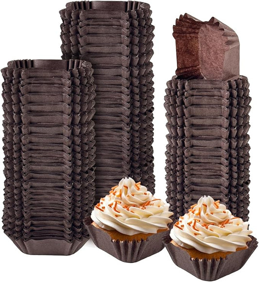qiqee 500pcs Coffee Square Cupcake Liners Muffin Linner No Smell, Food Grade Baking Cups竊늆tandard Sizeç«?,<div>