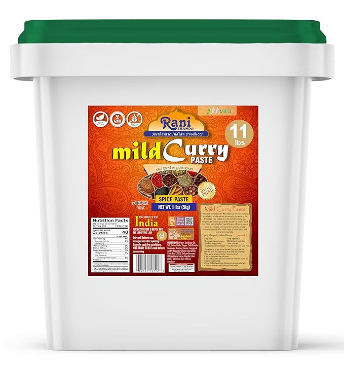 Rani Curry Paste MILD (Spice Paste) 176oz (11lbs) 5kg Bulk ~ No Colors | All Natural | NON-GMO | Kosher | Vegan | Gluten Free | Indian Origin
