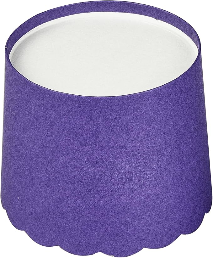Panificio 6 Ounce Cupcake Wrappers, 200 Scalloped Baking Cups - Oven-Ready, Greaseproof, Purple Paper Cupcake Liners, Disposable, For Birthdays, Baby Showers, Or Weddings - Restaurantware