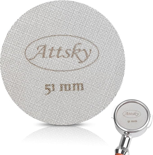 51mm Espresso Puck Screen, Espresso Filter for 51mm Portafilter Filter Basket, Reusable Espresso Screen with 1.7mm Thickness 150?œm 316 Stainless Steel
