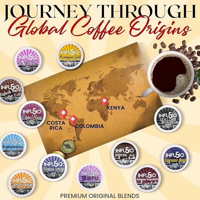 96 Count - Chicory Coffee, Single Serve Coffee Pods for Keurig K Cupì§?Brewers - InfuSio Premium Roasted Coffee (Chicory, 96 count Compatible with 2.0)??ˆ?,<div>